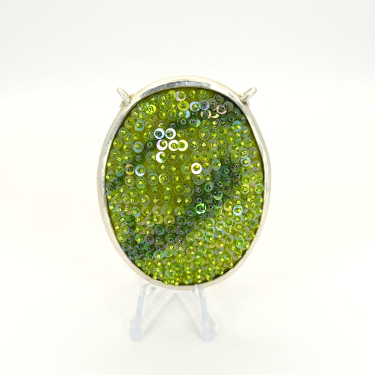 Large Oval Felted Gem Pendant