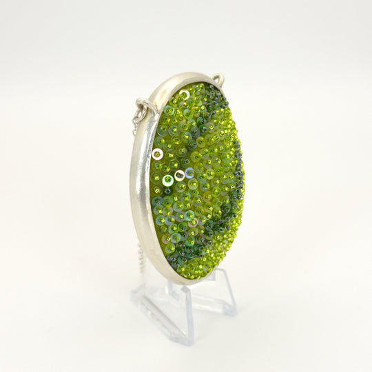 Large Oval Felted Gem Pendant