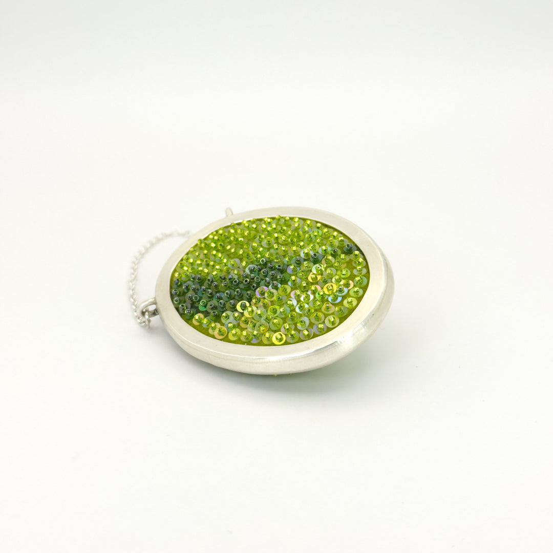 Large Oval Felted Gem Pendant