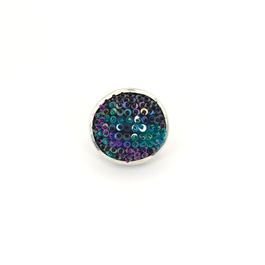Large Circle Felted Gem Ring