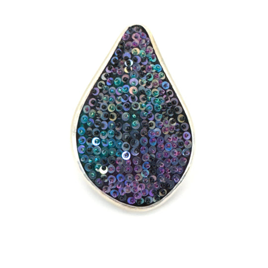 Felted Gem Pod Brooch