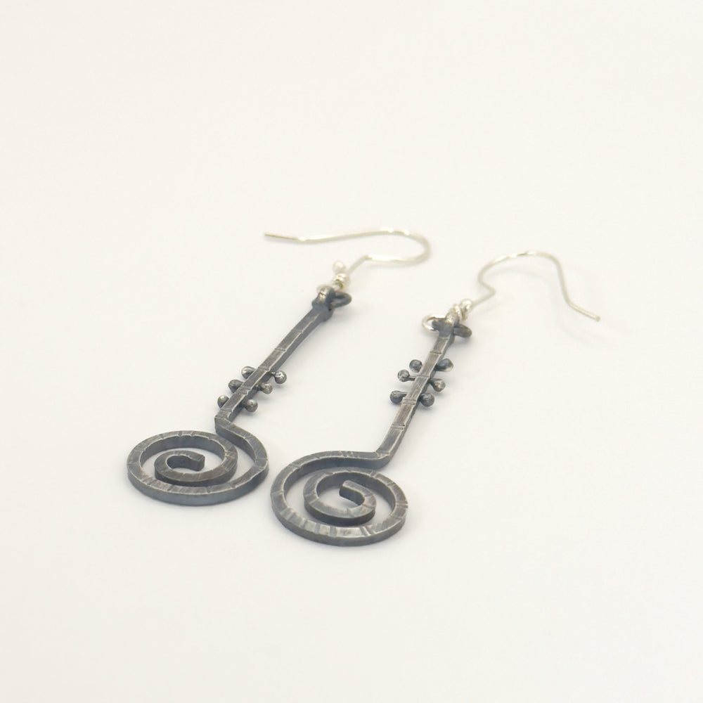 Sterling Silver Spiral Dangle Earrings