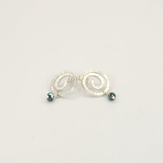 Sterling Silver Spiral Stud Earrings