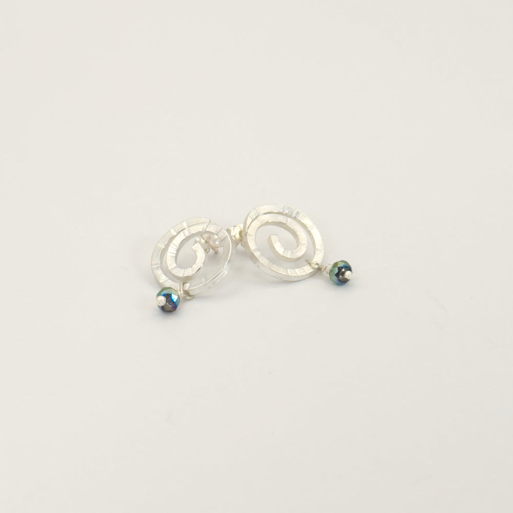 Sterling Silver Spiral Stud Earrings