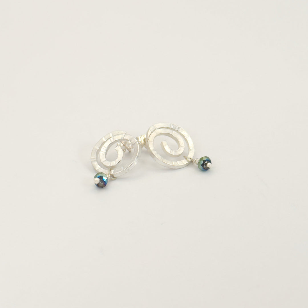 Sterling Silver Spiral Stud Earrings